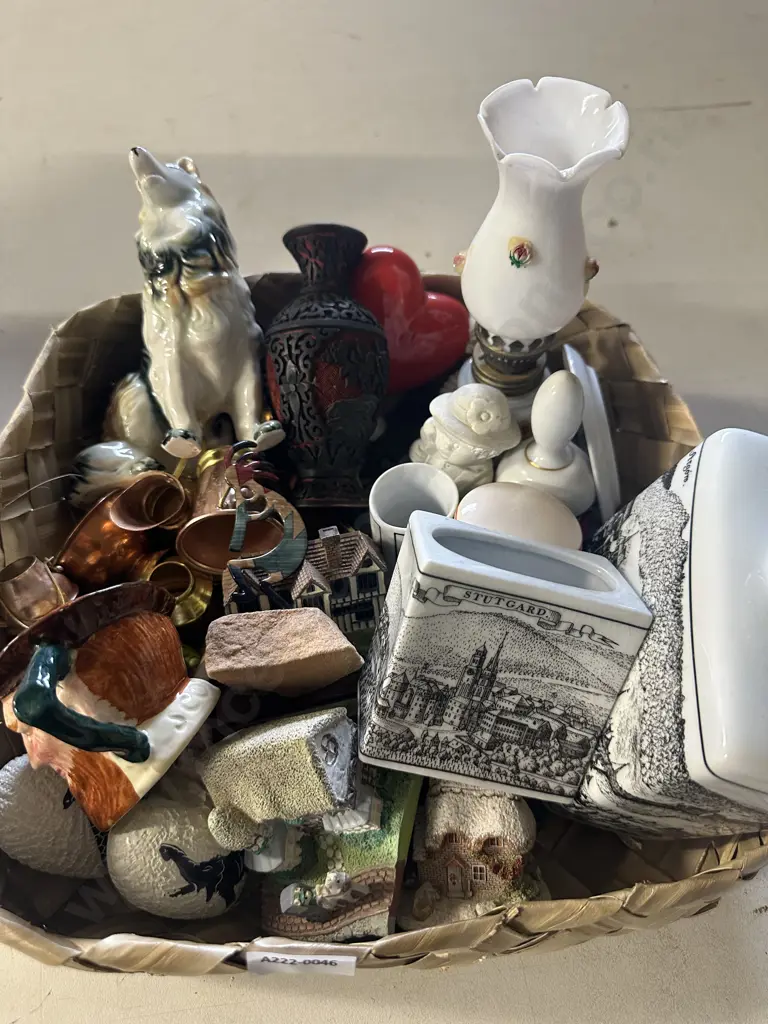 Assorted Vintage China & Figurines Including Lancaster Toby, Kitsch Toothpick Holder Etc Image 1++