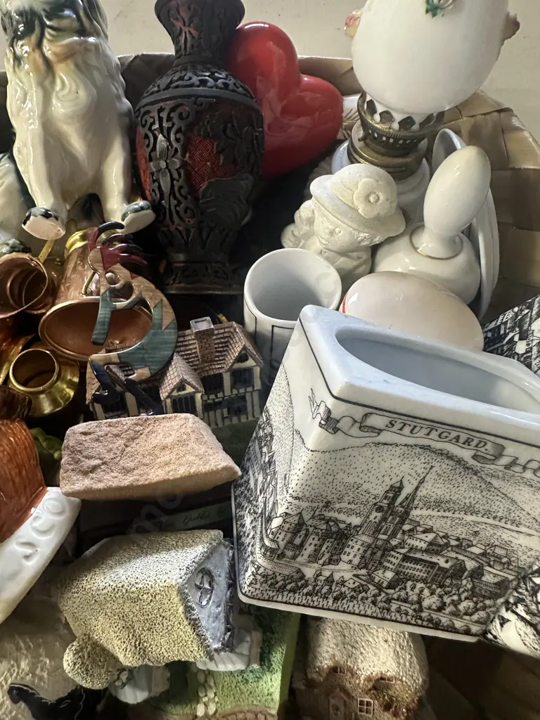 Assorted Vintage China & Figurines Including Lancaster Toby, Kitsch Toothpick Holder Etc Image 1++