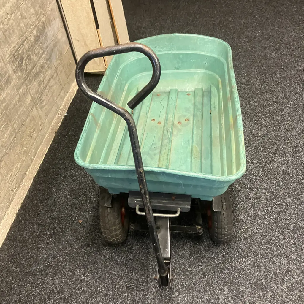 Garden Wagon Hand Cart, 4 Wheel, Tipping Tray Image 1++