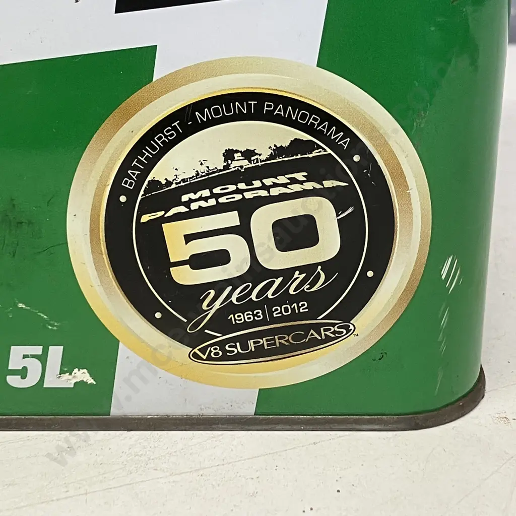 Limited Edition 50 Years Bathurst V8 Supercars Castrol GTX 5 Litre Oil Tin - Empty Image 1++