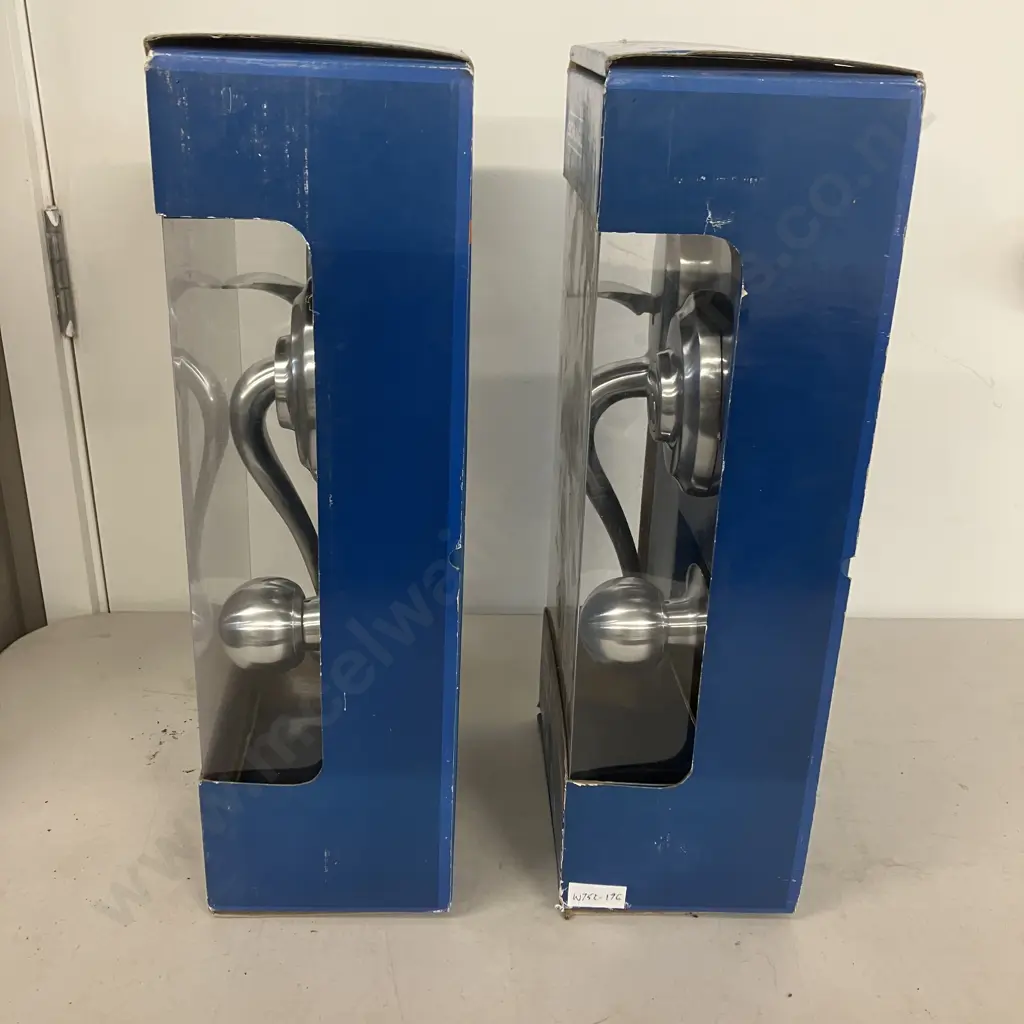 Pair of Schlage Regent Series Single Cylinder Entrance Handle Sets - New In Box Image 1++