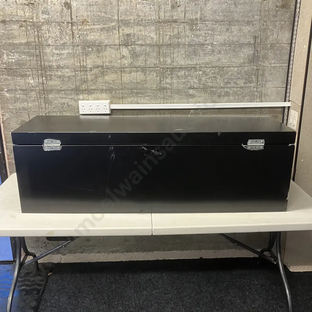 Supercheap 220 Litre Toolbox Painted Black (No Keys). H44 W136.5 D39cm Image 1++