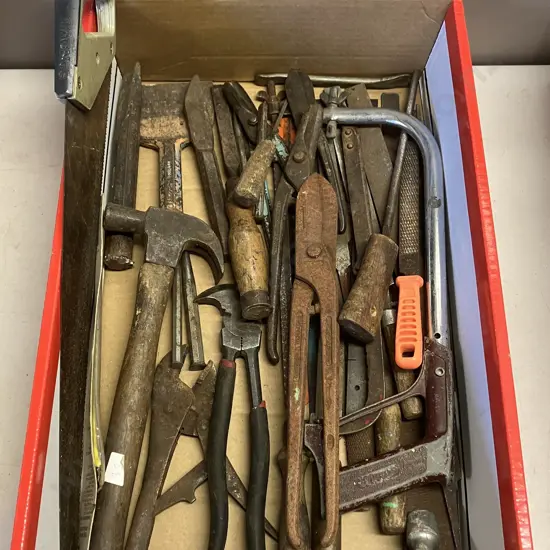 Box Lot Tools, Chisels, Files Etc