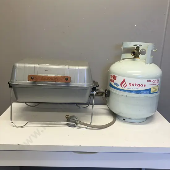 Gascraft Portable BBQ. getgas LPG Bottle (BBQ & Bottle Have Different Sized Fittings)