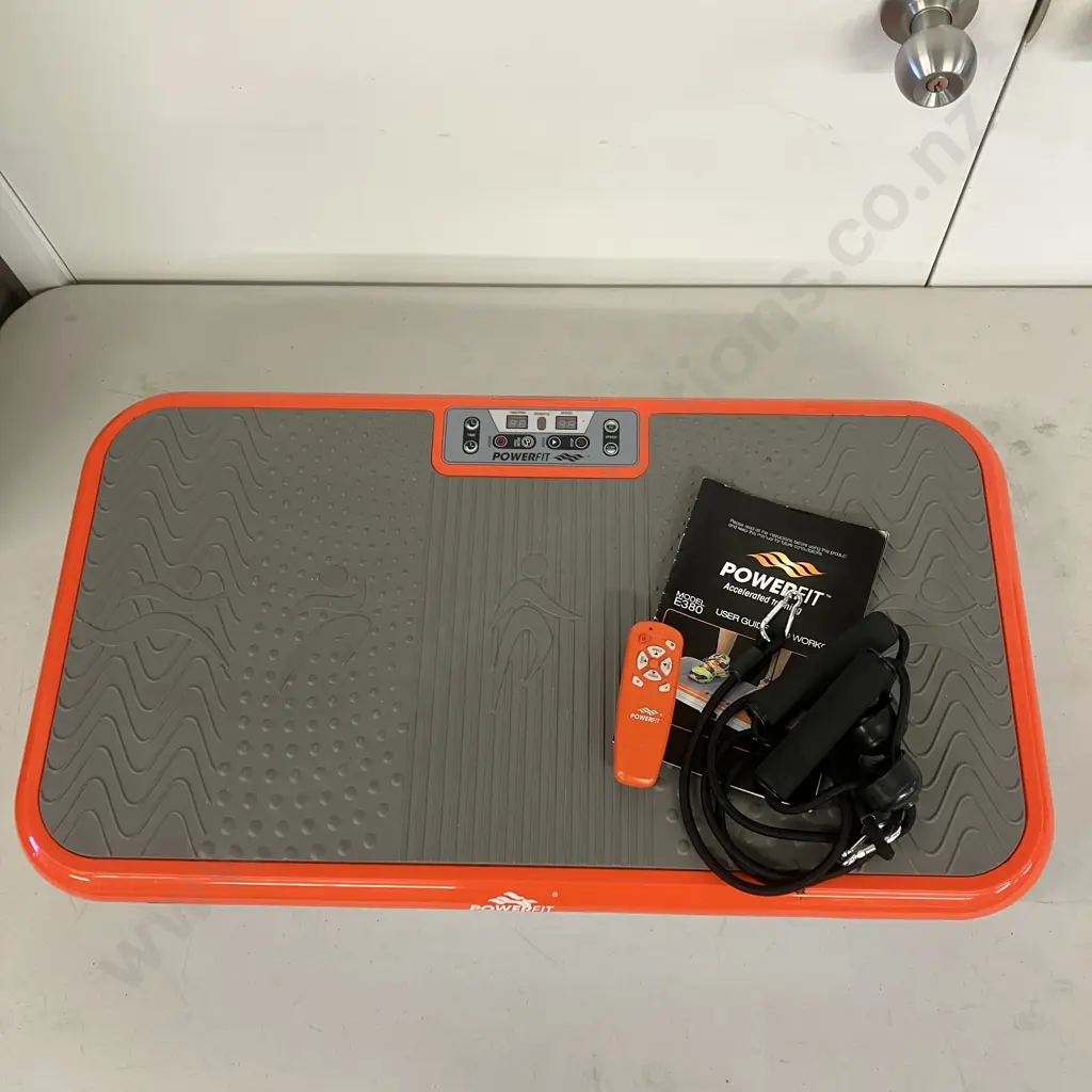 Powerfit Vibrating Exercise Machine - Model E380 With Remote, Manual Etc Image 1++