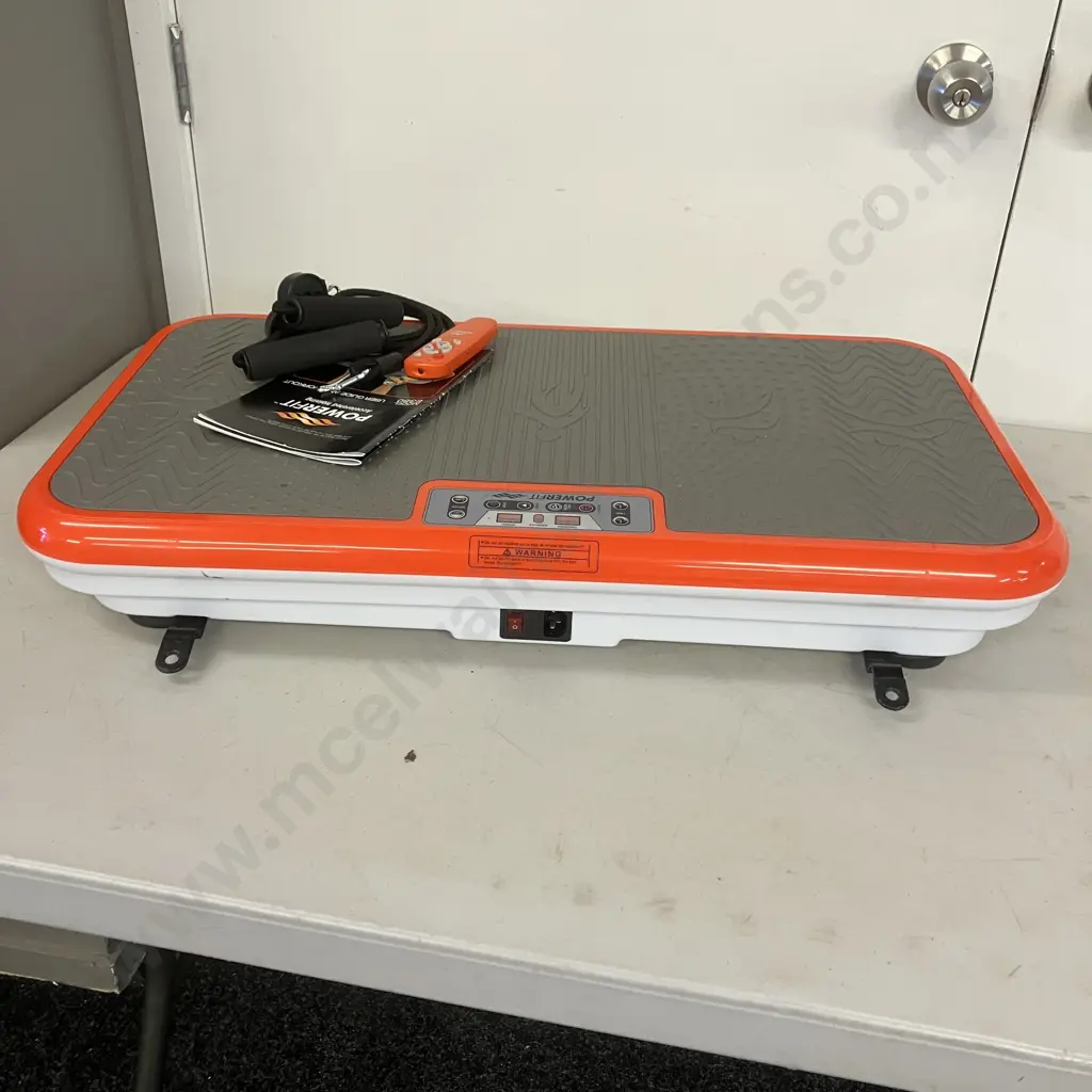 Powerfit Vibrating Exercise Machine - Model E380 With Remote, Manual Etc Image 1++