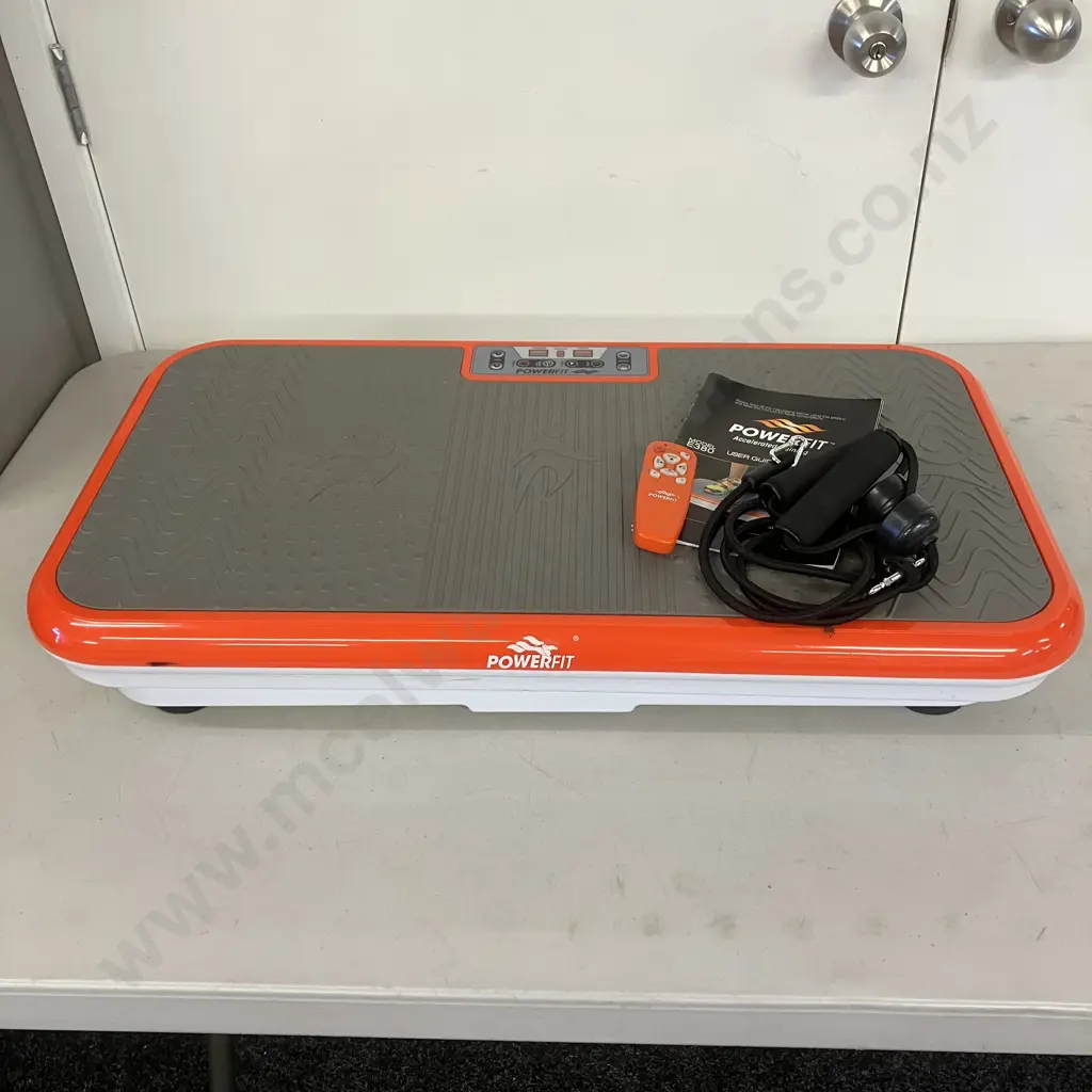 Powerfit Vibrating Exercise Machine - Model E380 With Remote, Manual Etc Image 1++