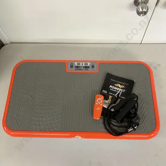 Powerfit Vibrating Exercise Machine - Model E380 With Remote, Manual Etc