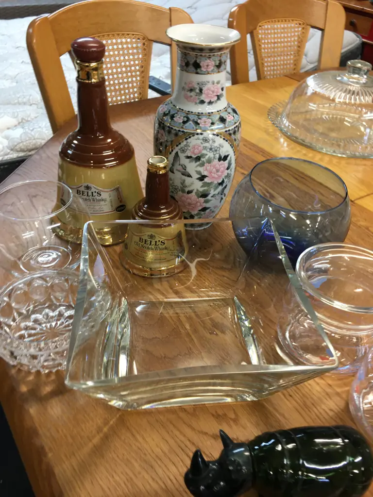 Bells Whiskey Decanters, Vases Etc Box Lot Image 1++