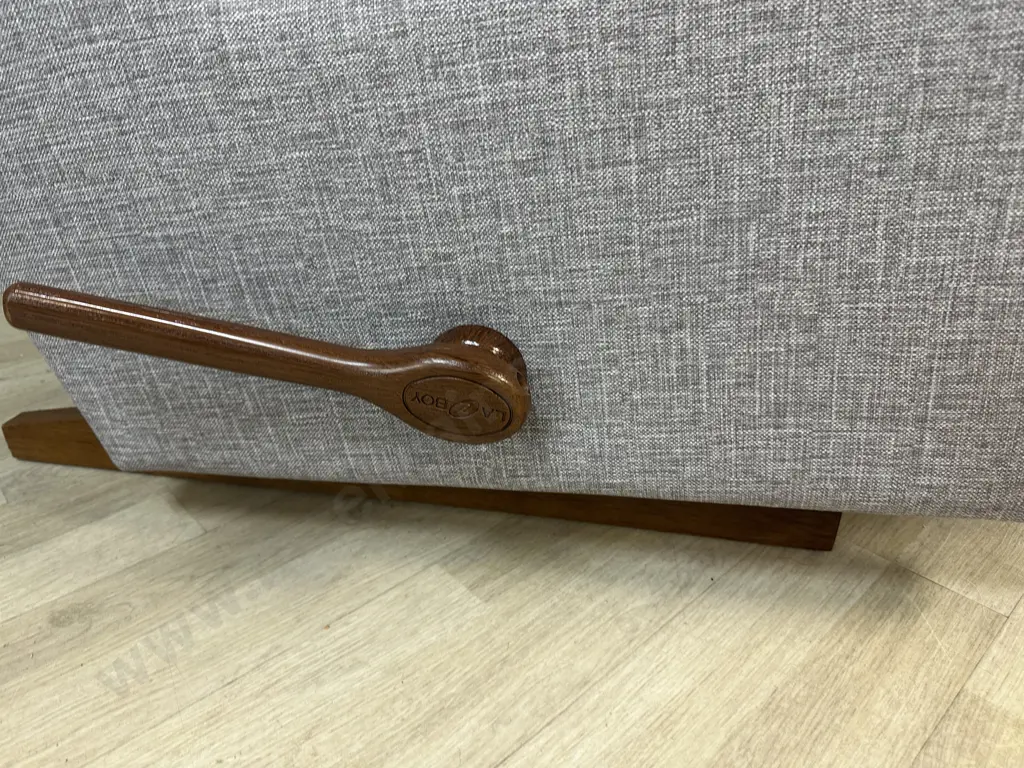 Morgan LazBoy Harbourtown Reclina - Rocker In Gem Cement Upholstery With Adjustable Headrest, (Purchased New Nov 2023) Image 1++