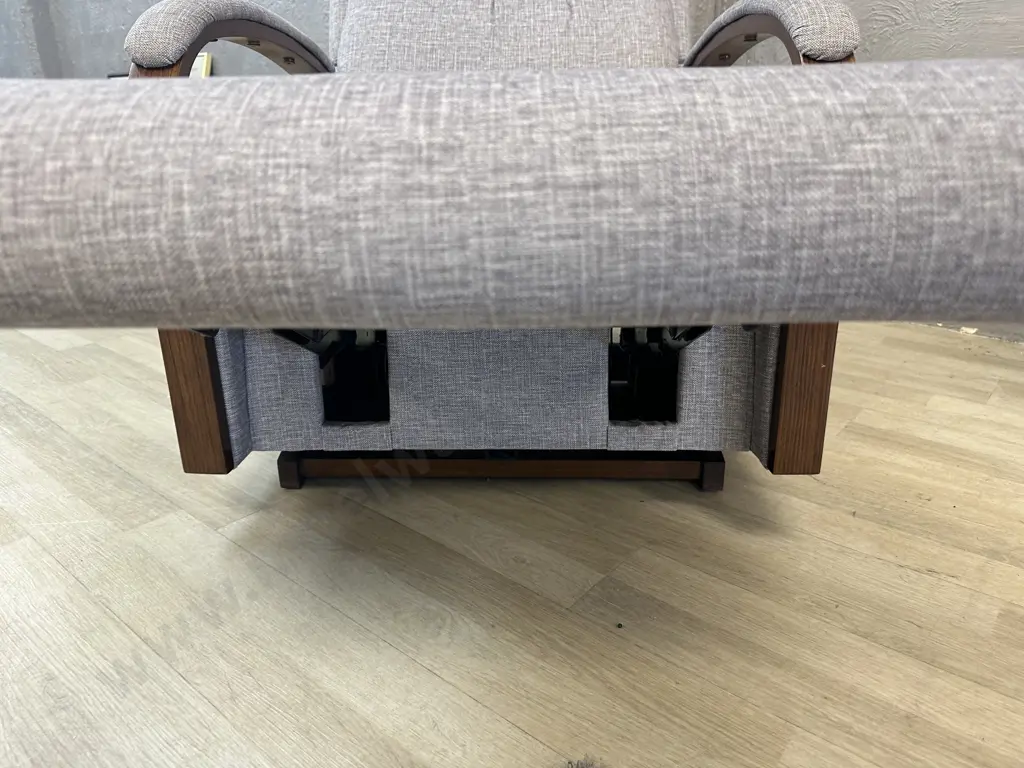 Morgan LazBoy Harbourtown Reclina - Rocker In Gem Cement Upholstery With Adjustable Headrest, (Purchased New Nov 2023) Image 1++