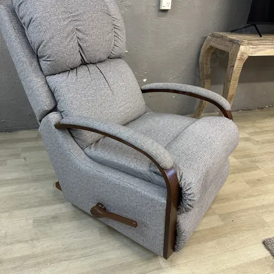 Morgan LazBoy Harbourtown Reclina - Rocker In Gem Cement Upholstery With Adjustable Headrest, (Purchased New Nov 2023)