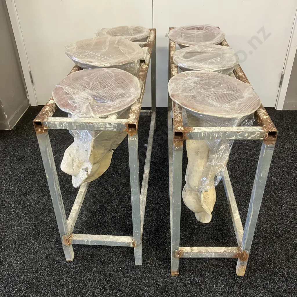 Set of Six Moulds To Make The Concrete Garden Cricketers Set Including The Umpire (Figures 35cm To 51cm High) Image 1++