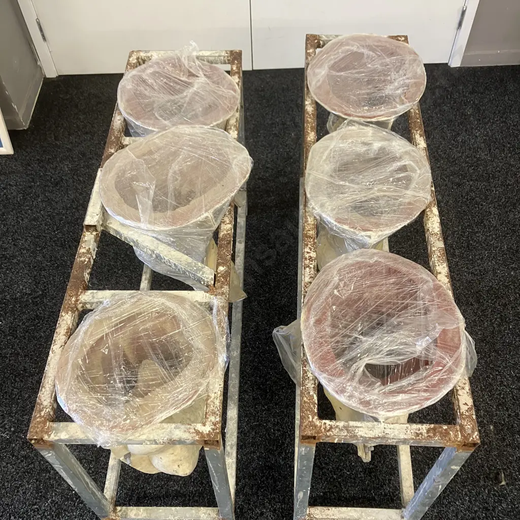 Set of Six Moulds To Make The Concrete Garden Cricketers Set Including The Umpire (Figures 35cm To 51cm High) Image 1++