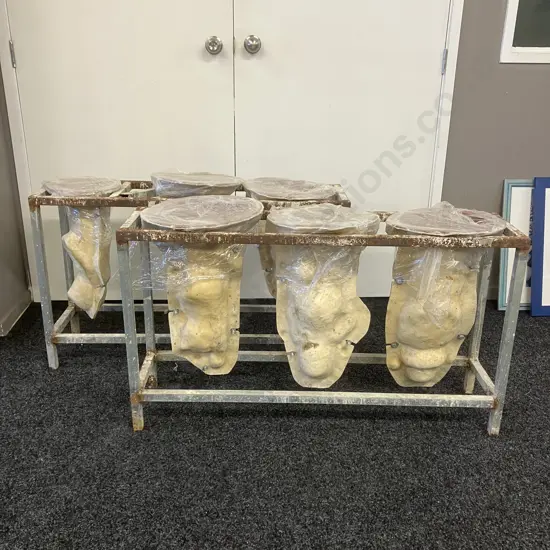 Set of Six Moulds To Make The Concrete Garden Cricketers Set Including The Umpire (Figures 35cm To 51cm High)