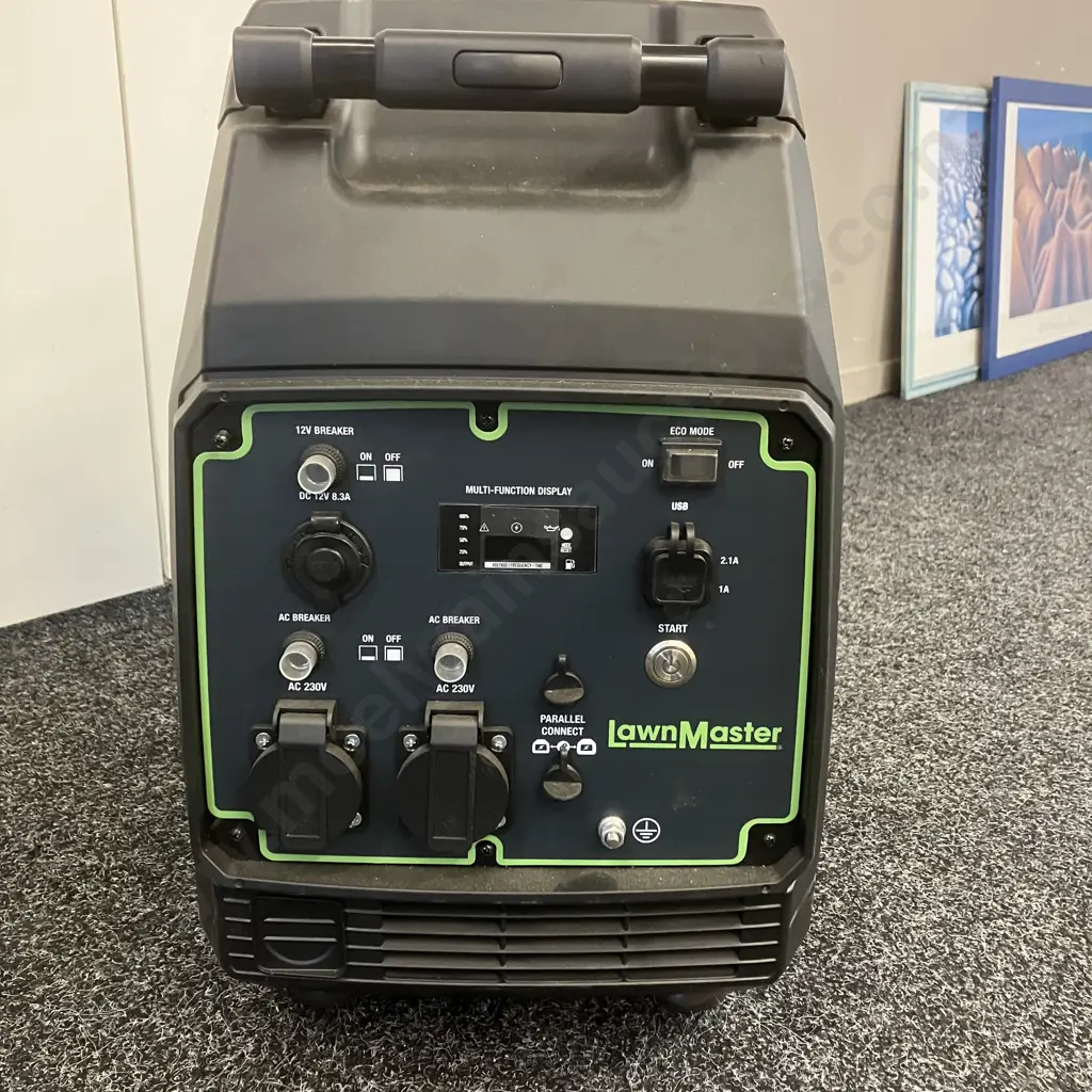 Lawnmaster LGBQH3500E Inverter Generator, Petrol, 3500W Max Power 3200W Rated Power Image 1++