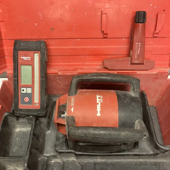 Hilti PR 20 Rotary Laser Level With Hilti PRA 20 Laser Receiver In Moulded Case