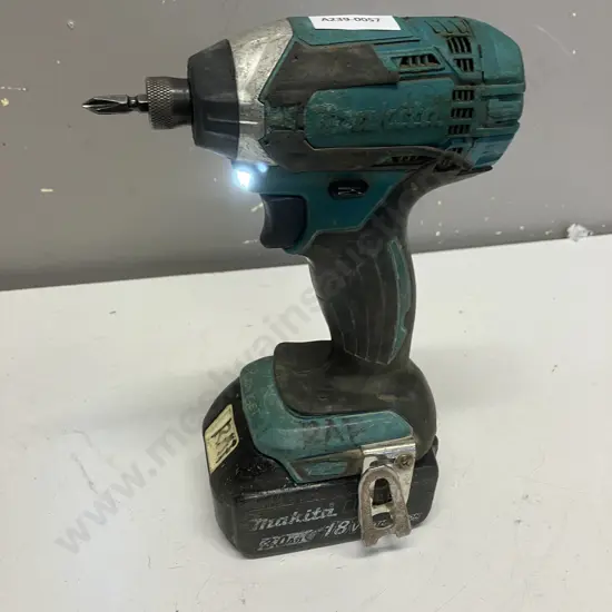 Makita 18V Cordless Drill / Driver With 3.0Ah Battery (No Charger)