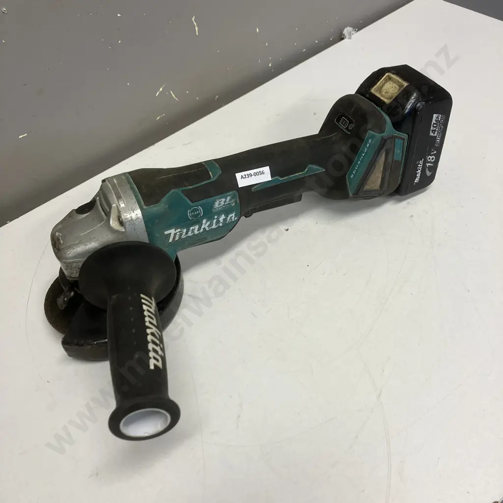 Makita Brushless DGA508 Angle Grinder With 4.0Ah Battery (No Charger) Image 1++