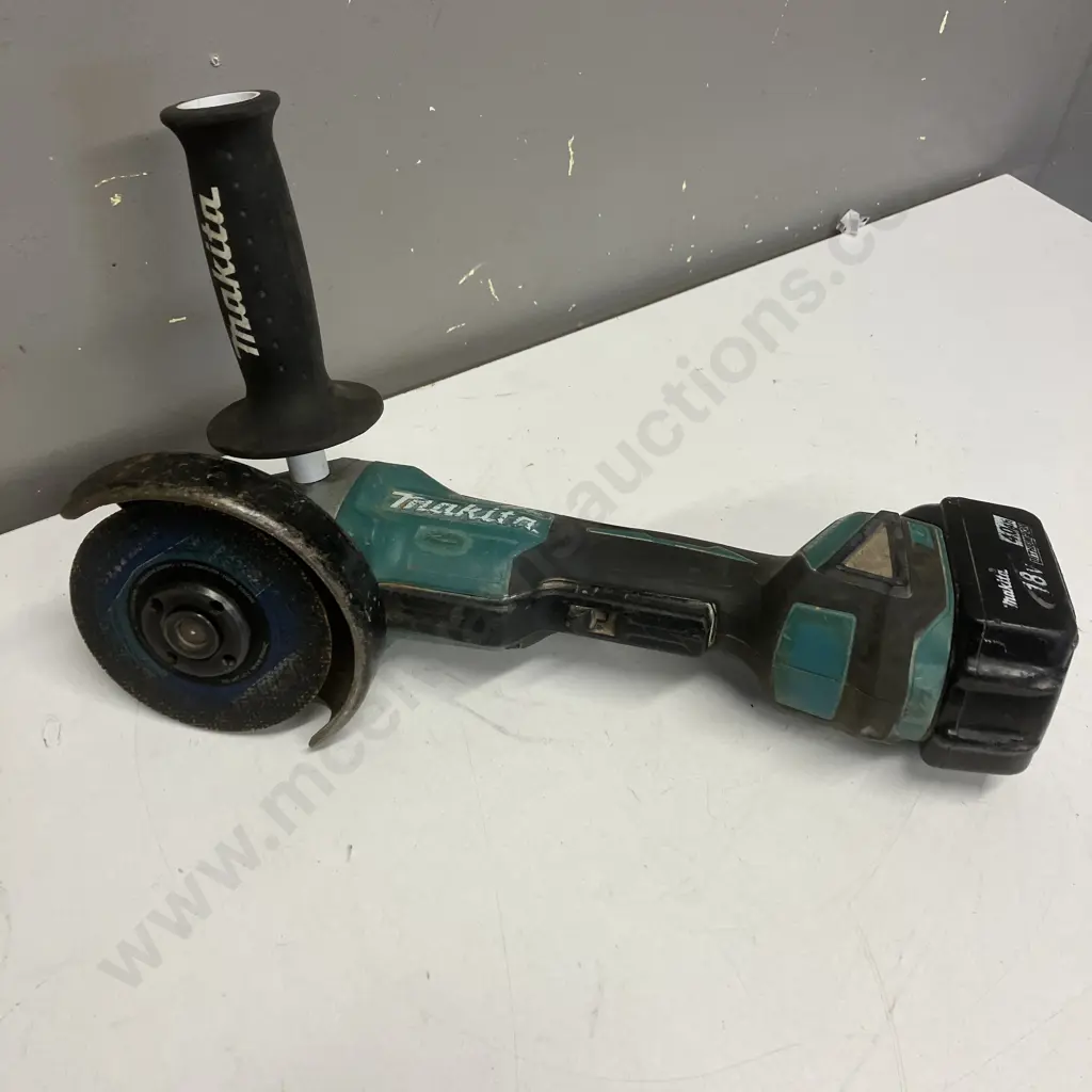 Makita Brushless DGA508 Angle Grinder With 4.0Ah Battery (No Charger) Image 1++