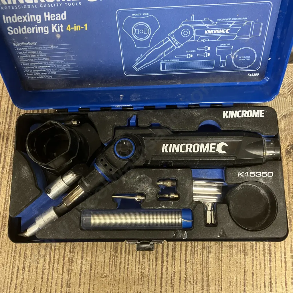 Kincrome 4-in-1 Indexing Head Butane Soldering Iron Kit Image 1++