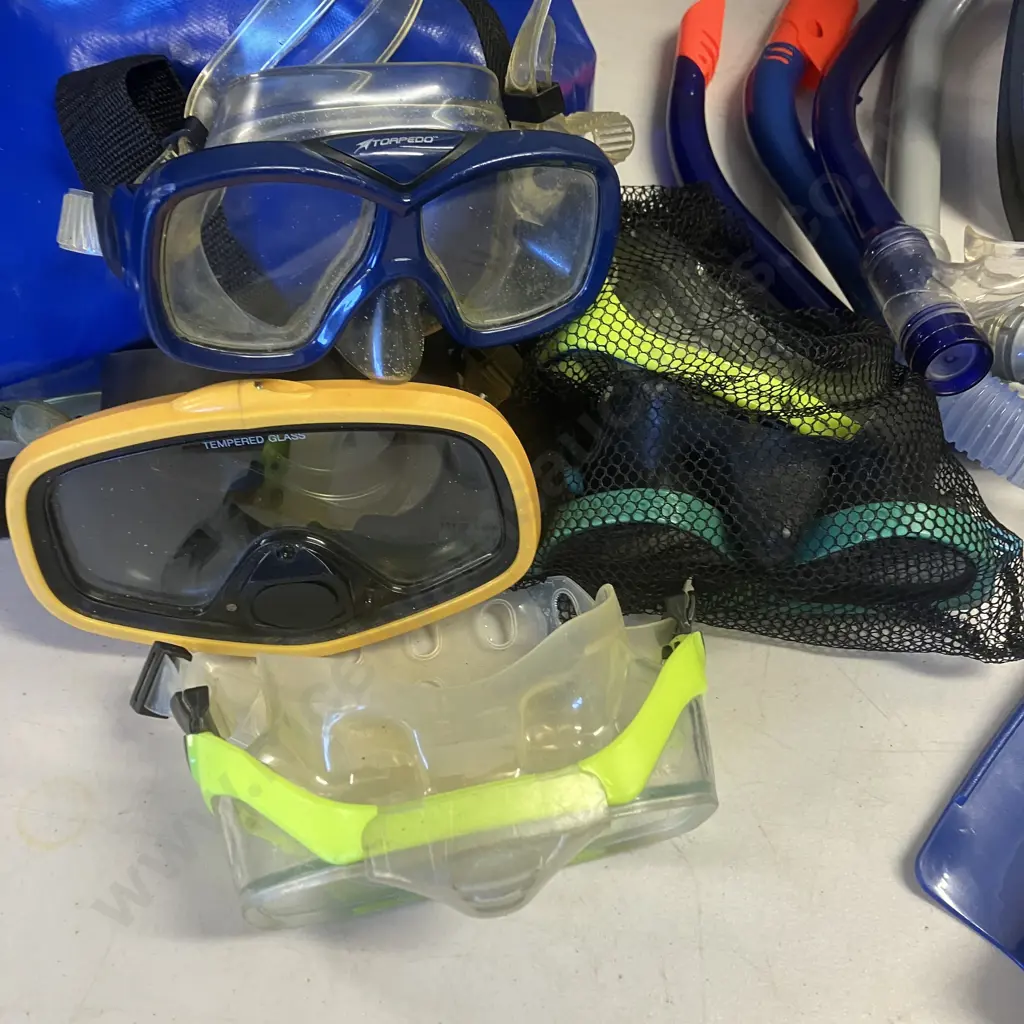 Diving Gear & Bag - Goggles, Snorkels, Flippers, Wetsuit Etc Image 1++