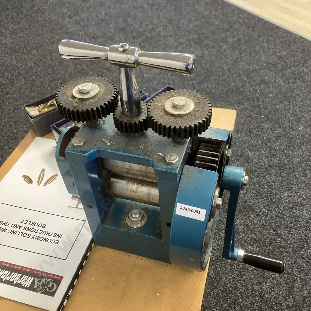 Warburtons Economy Rolling Mill (Jewellery Rolling Mill) (H31 W22 D20cm) With Table (H49 W56 D40cm) Image 1++