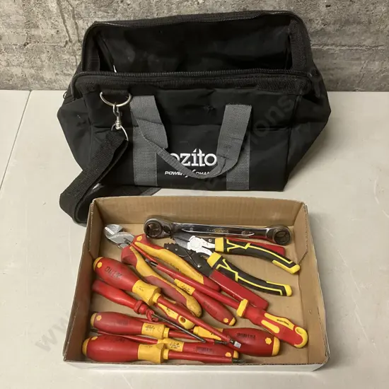 Assorted Tools Including Whia & Fuller Etc With Ozito Bag