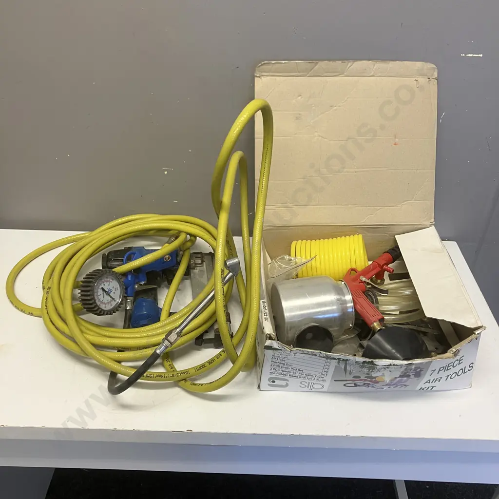 Air Tools Kit & Air Hose With Air Staple Gun Image 1++