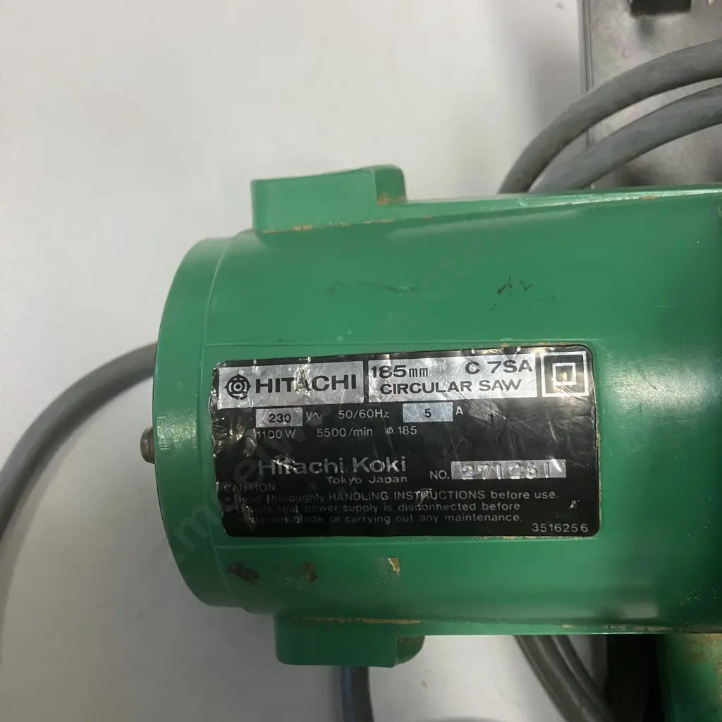 Hitachi Koki 185mm Circular Saw Model C78A & Hitachi 82mm Planer Model P 20SA Image 1++
