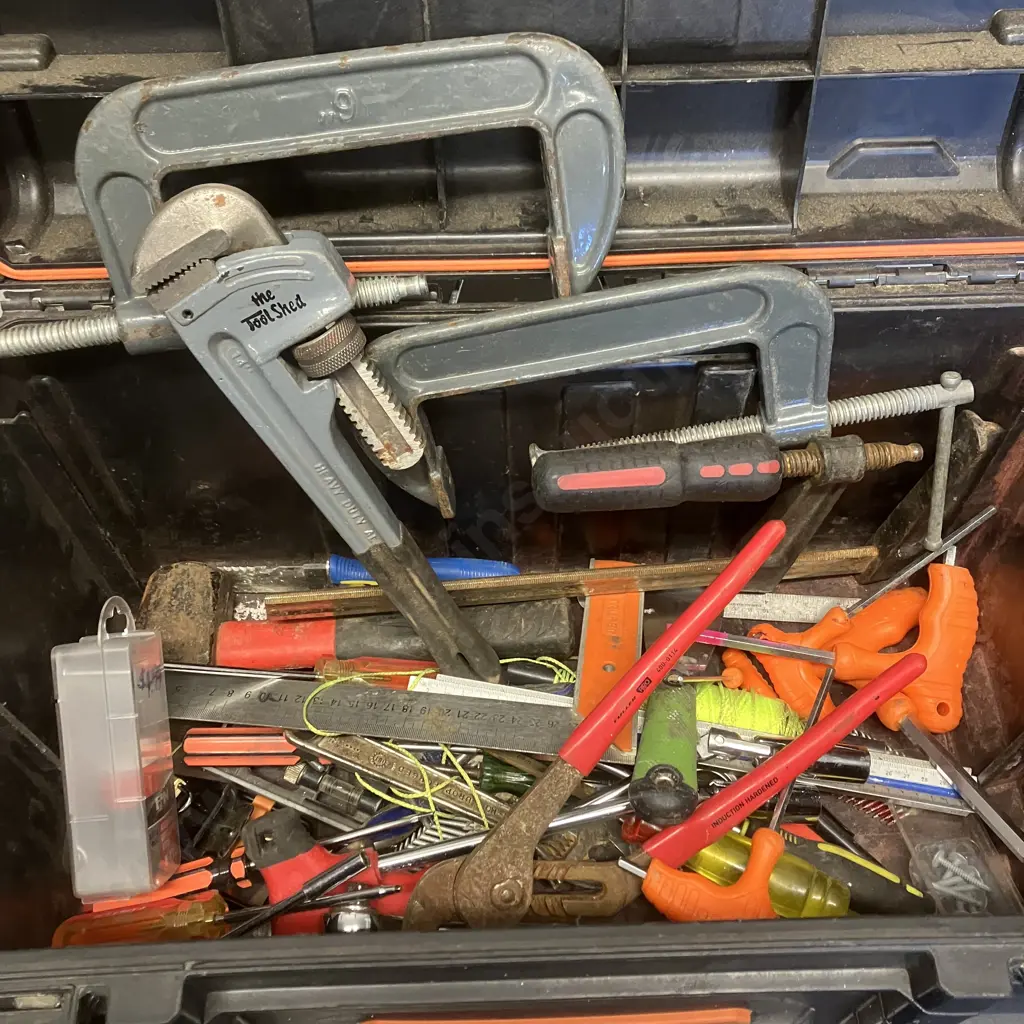 AEG Quickstack Toolbox, Pipe Wrench, Clamps, Hand Tools Etc Image 1++