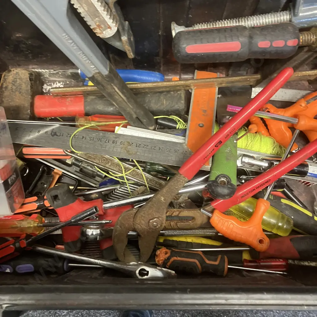 AEG Quickstack Toolbox, Pipe Wrench, Clamps, Hand Tools Etc Image 1++
