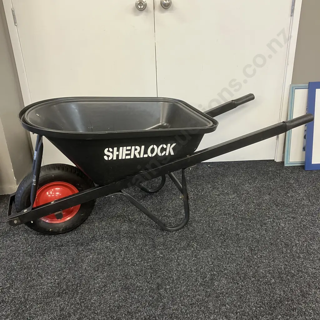 Sherlock Brand Wheelbarrow With 80 Litre Poly Tray Image 1++