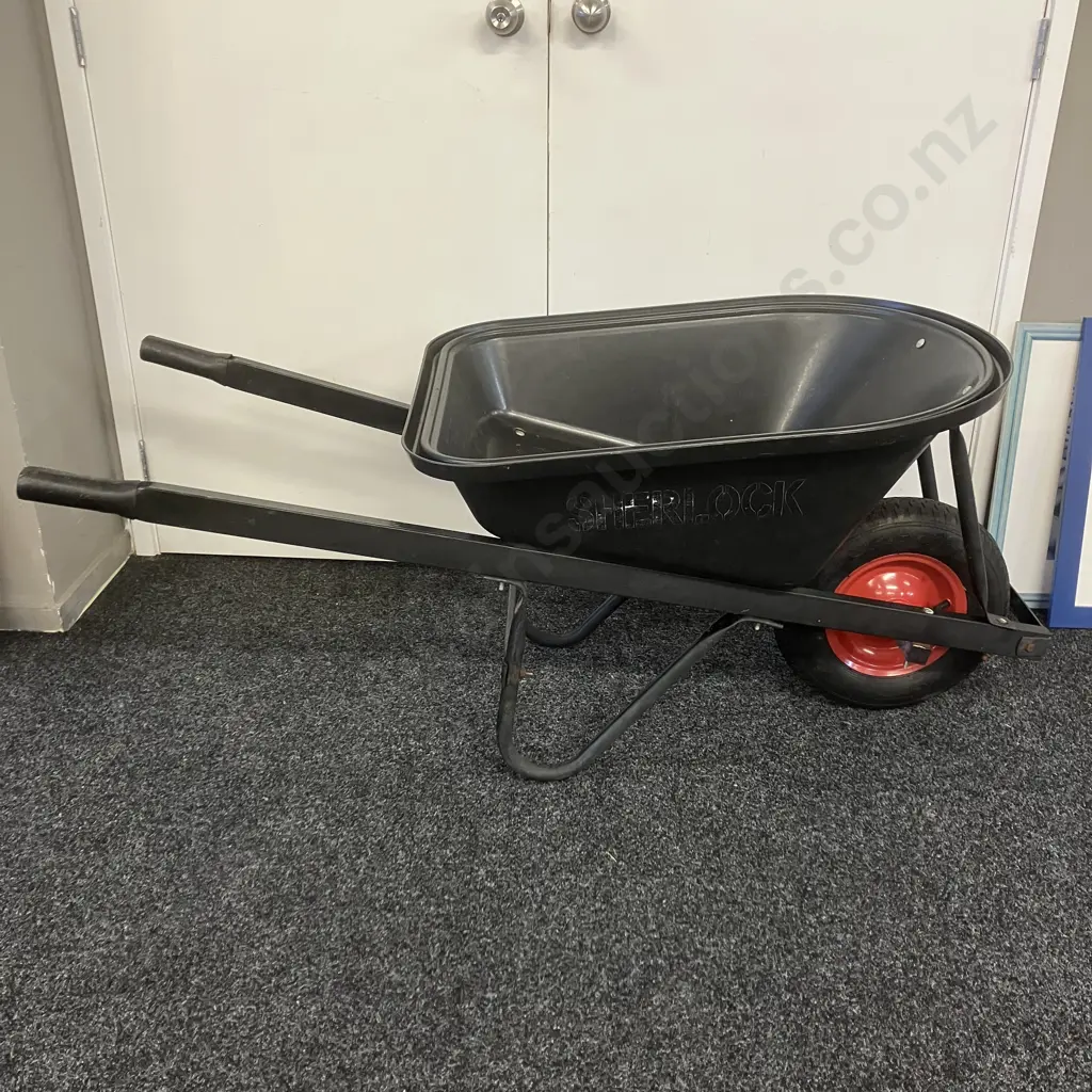 Sherlock Brand Wheelbarrow With 80 Litre Poly Tray Image 1++