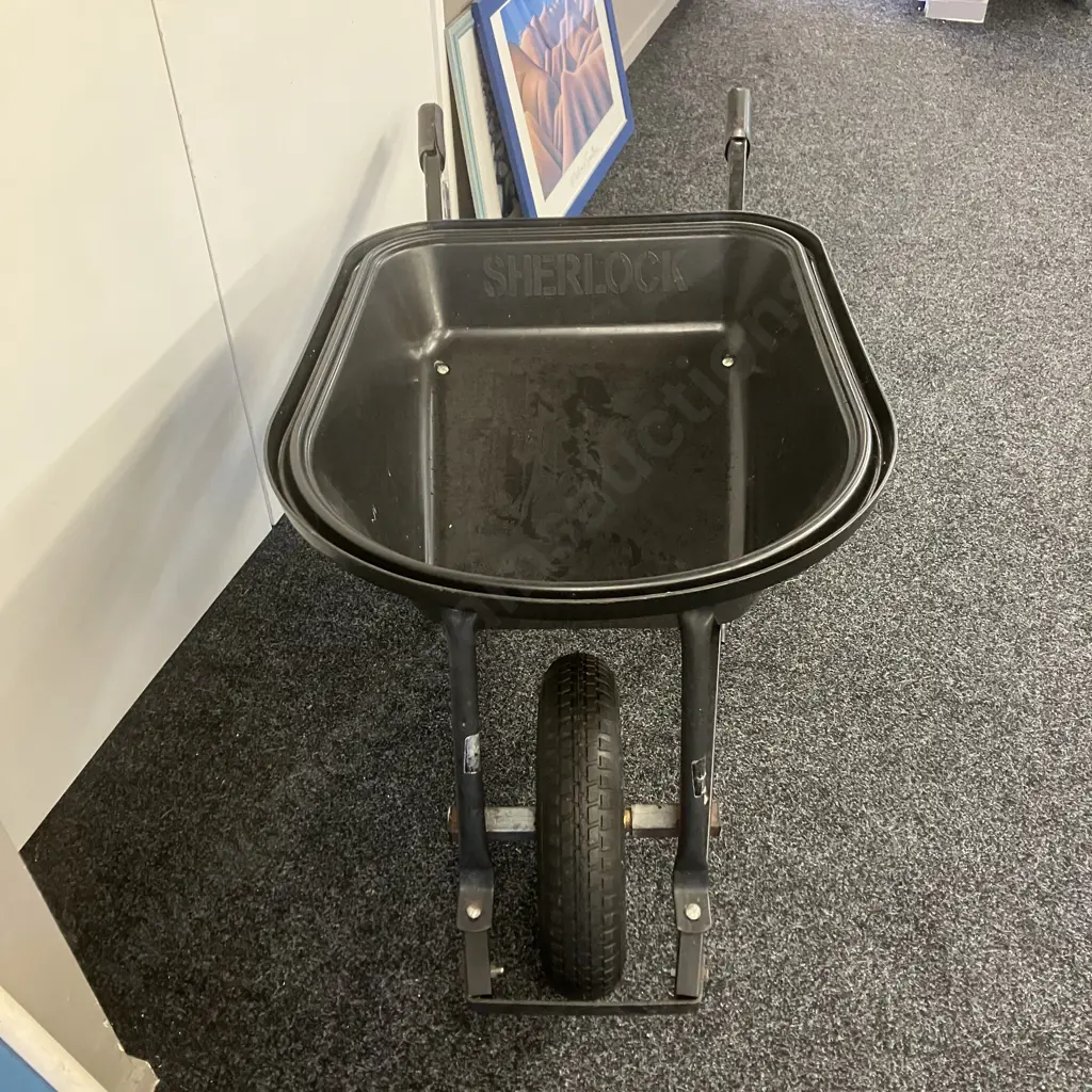 Sherlock Brand Wheelbarrow With 80 Litre Poly Tray Image 1++