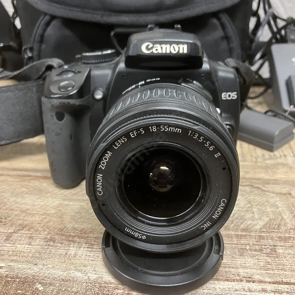 Canon EOS 400D Camera With 18-55mm Lens, Batteries & Charger, Bag & Remote Switch Image 1++