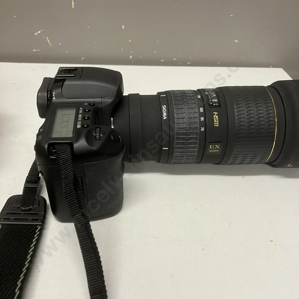 Canon EOS 10D 6.3MP DSLR Camera, Sigma 70-200mm f2.8 APO HSM Lens, Batteries, Charger, With Crumpler Camera Backpack Image 1++