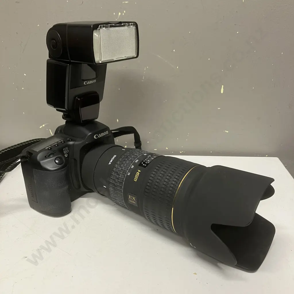 Canon EOS 10D 6.3MP DSLR Camera, Sigma 70-200mm f2.8 APO HSM Lens, Batteries, Charger, With Crumpler Camera Backpack Image 1++