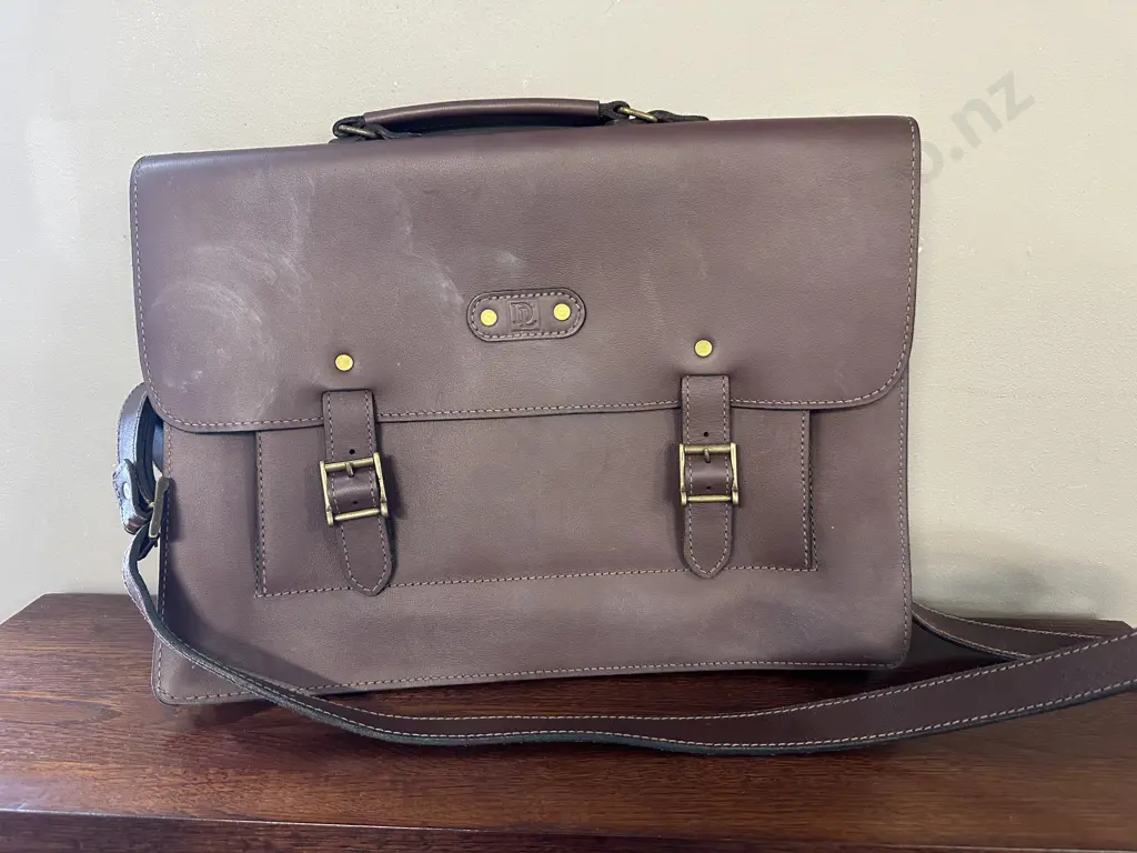 Brown Leather Satchel Hand Crafted By Drake Leather Limited Dunedin Image 1++