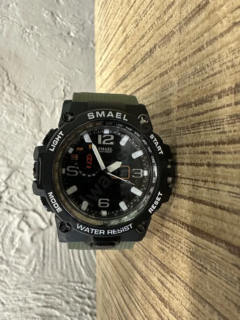 Smael Dual Time Military Digital Mens Watch #1545D Image 1++
