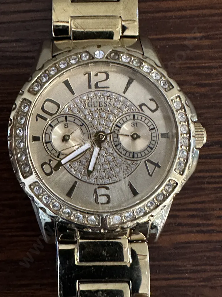 Womens Guess Watch Model WO705L2 Ix Clear Stone Missing Image 1++