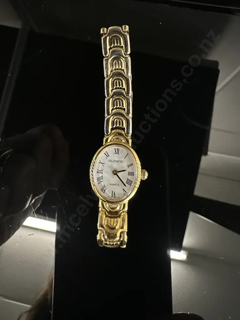 Ladies Gold Olympic Watch Image 1++