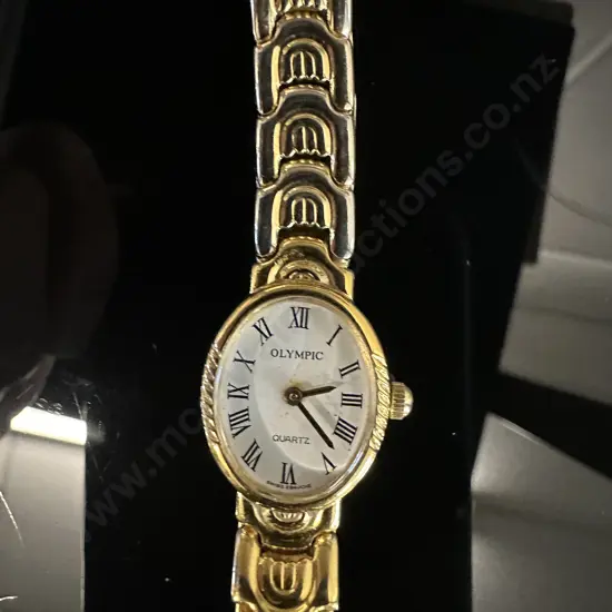 Ladies Gold Olympic Watch