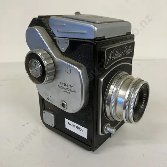 Vintage Kalimar Reflex Single Lens 6x6 SLR Camera (#552293) With F.C Kaligar 80mm F3.5 Lens  (#59859)