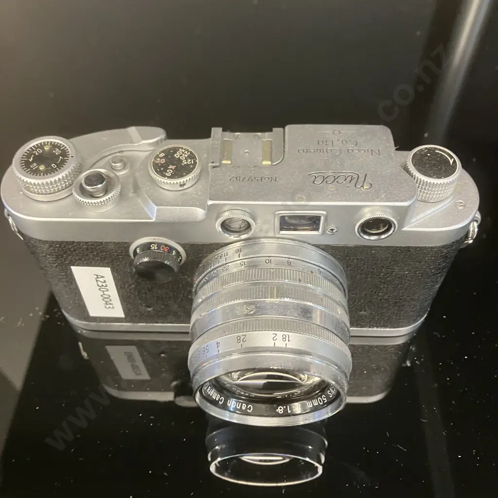 Rare Nicca 33 Rangefinder (#159782) With Canon 50mm f1.8 Lens (11797) Leica Screw LTM39, Japan 1958 (Only 1000 Made) Image 1++