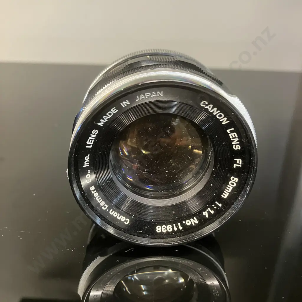Canon FL 50mm f1:4 Lens (#11938) With Canon Lens Mount Converter B Canon FL/FD Lens to L39 Rangefinder Adapter - Japan Image 1++
