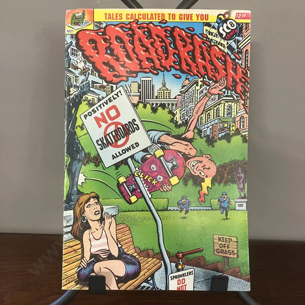 Rare Collectable Road Rash Comic #1 Published by SC8 Comix/Santa Cruz Skateboards, May 1988 Image 1++