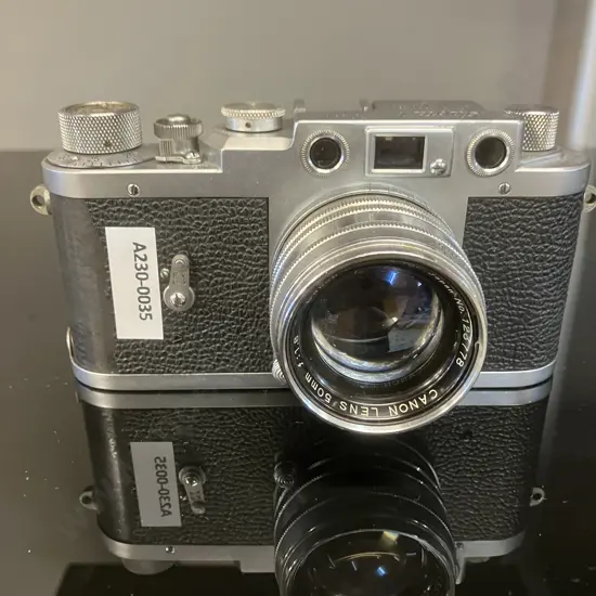 Rare Leotax Model K Rangefinder Camera (#29317) With Canon 50mm f1.8 Lens (#123778) 1955