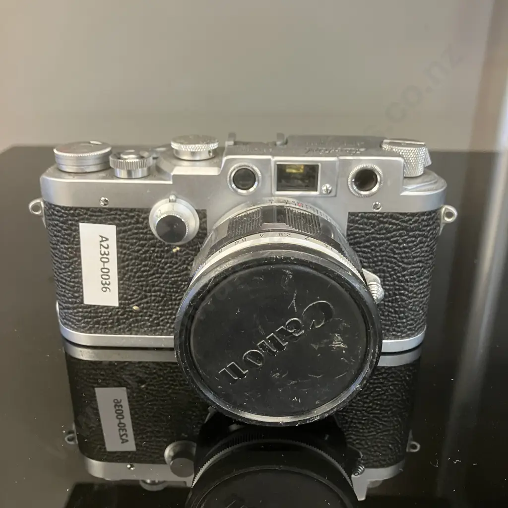 Rare Leotax Model K Rangefinder Camera (#3121807) With Canon 50mm f1.4 Lens (#1102506) 1955 Image 1++