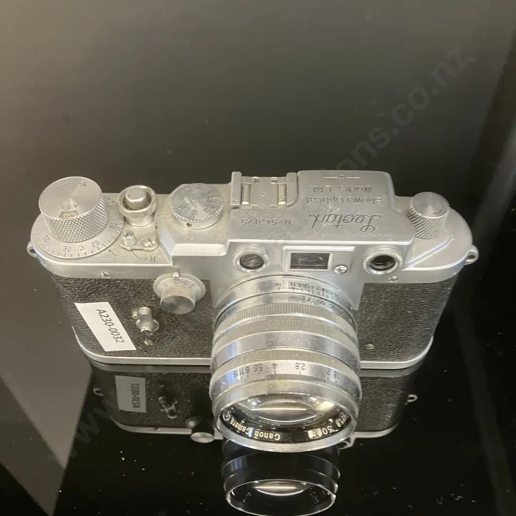 Rare Showa Works (Shōwa Kōgaku) Leotax K3 Rangefinder Camera (#543175) With Canon Serenar 50mm f1.8 Lens (#69191) 1958 Image 1++